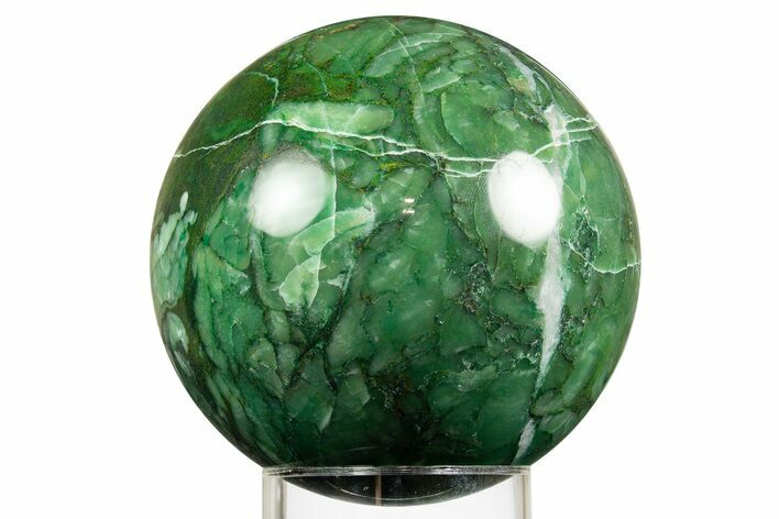 Polished Vibrant Green Buddstone Sphere - South Africa #308948